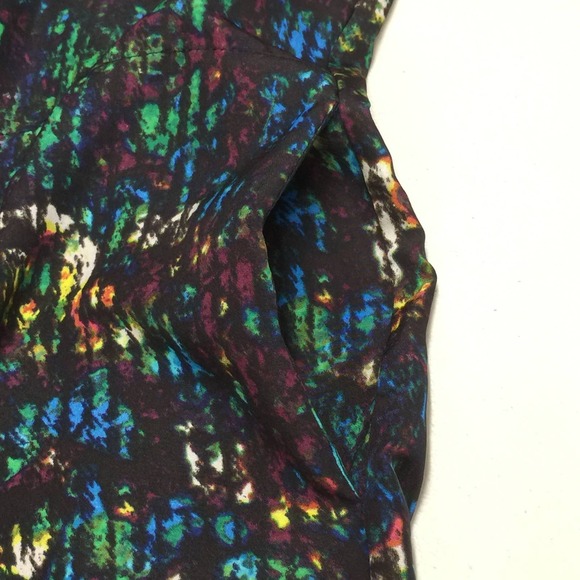 Derek Lam Design Nation Black Blue Abstract Colorful Tunic Shirt Dress S - Picture 8 of 11